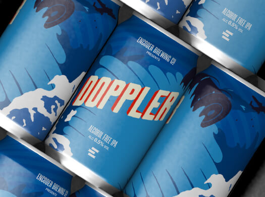 Doppler Alcohol Free IPA cans